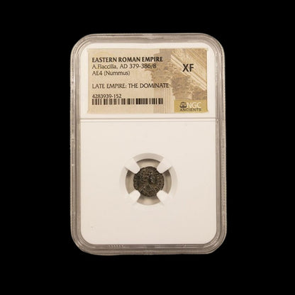 Ancient Roman Bronze Coin of Empress Aelia Flaccilla (Wife of Emperor Theodosius I) - Kinzer Coins