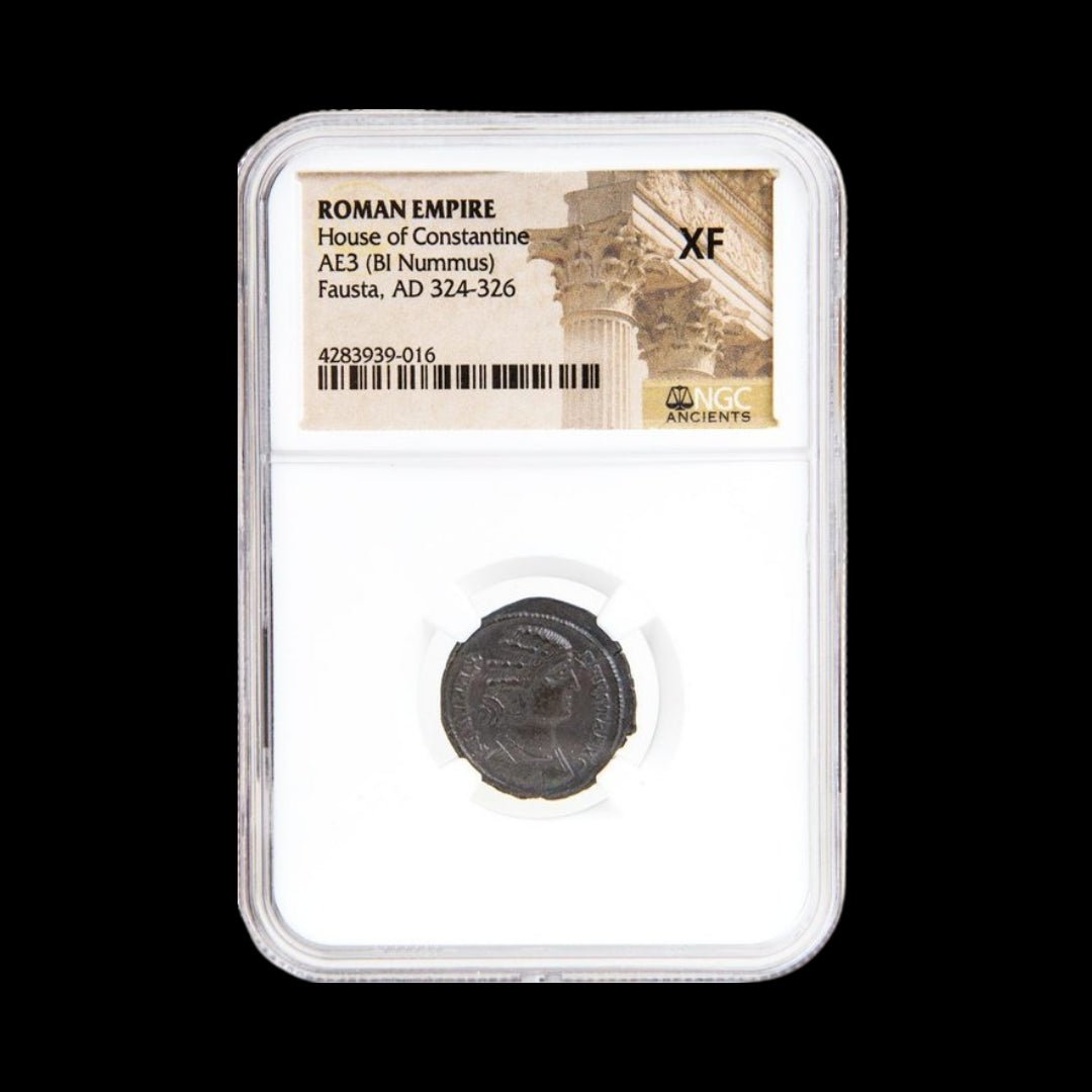Ancient Roman Bronze Coin of Empress Fausta (Imperial Wife in the Age of Constantine), NGC Certified - Kinzer Coins