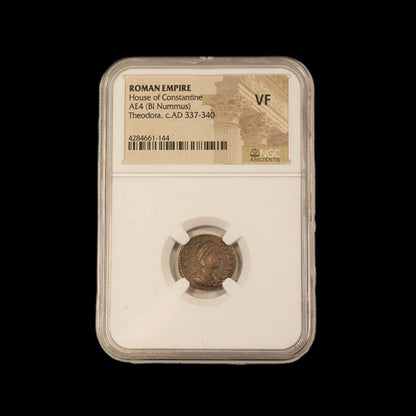 Ancient Roman Bronze Coin of Empress Flavia Maximiana Theodora (Wife of Emperor Constantius I) - Kinzer Coins