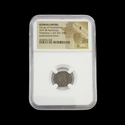 Ancient Roman Bronze Coin of Empress Flavia Maximiana Theodora (Wife of Emperor Constantius I) - Kinzer Coins