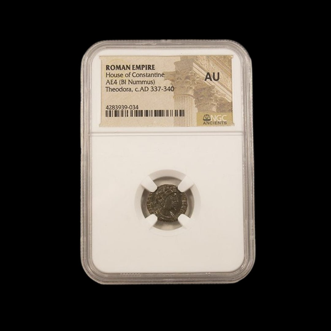 Ancient Roman Bronze Coin of Empress Flavia Maximiana Theodora (Wife of Emperor Constantius I) - Kinzer Coins