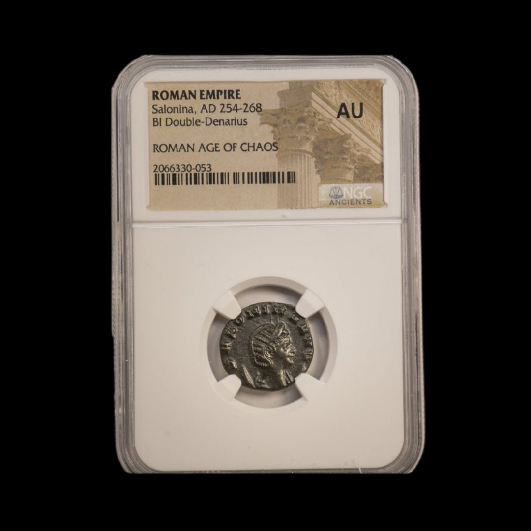 Ancient Roman Bronze Coin of Empress Salonina (Wife of Emperor Gallienus) - Kinzer Coins