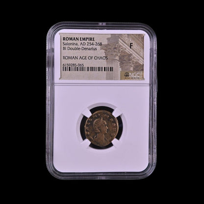 Ancient Roman Bronze Coin of Empress Salonina (Wife of Emperor Gallienus) - Kinzer Coins