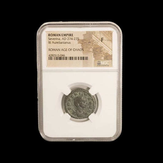 Ancient Roman Bronze Coin of Empress Ulpia Severina (Empress During Aurelian’s Reunification of Rome) - Kinzer Coins