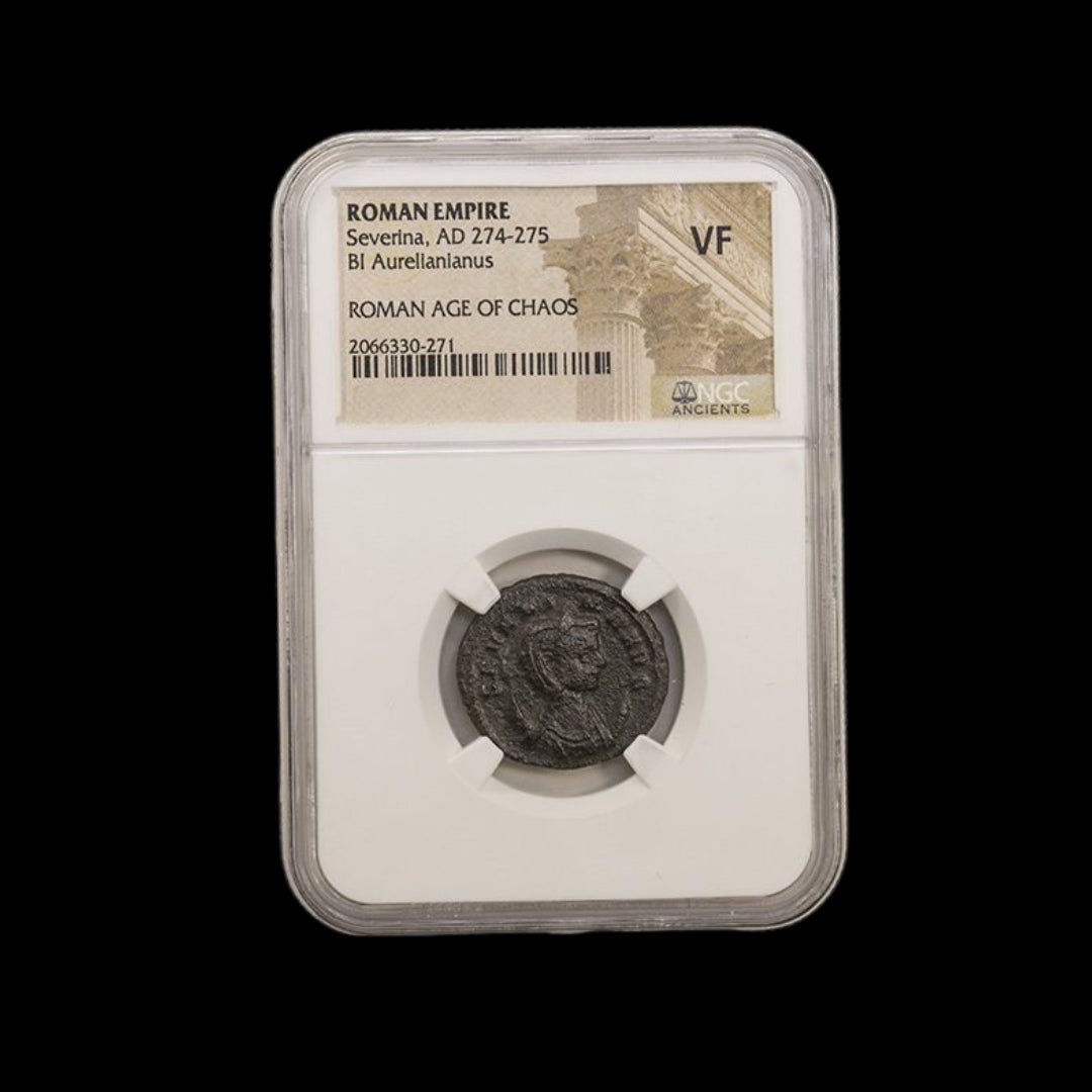 Ancient Roman Bronze Coin of Empress Ulpia Severina (Empress During Aurelian’s Reunification of Rome) - Kinzer Coins