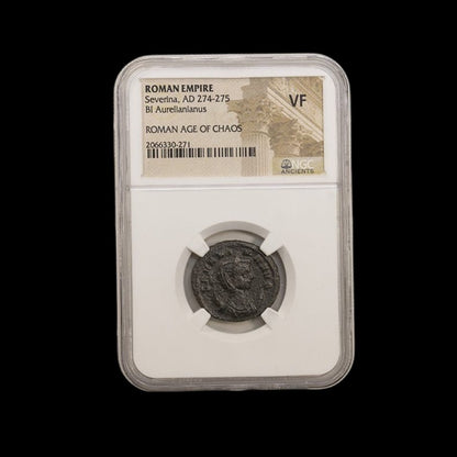 Ancient Roman Bronze Coin of Empress Ulpia Severina (Empress During Aurelian’s Reunification of Rome) - Kinzer Coins