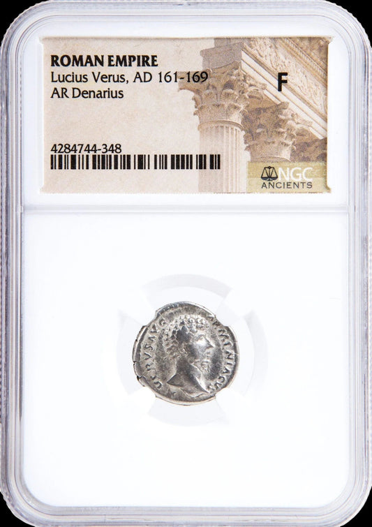 Ancient Roman Coin of Emperor Lucius Verus (Co - Emperor with Marcus Aurelius), NGC Certified - Kinzer Coins