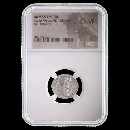 Ancient Roman Coin of Emperor Lucius Verus (Co - Emperor with Marcus Aurelius), NGC Certified - Kinzer Coins
