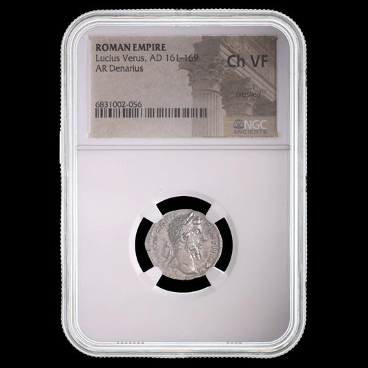 Ancient Roman Coin of Emperor Lucius Verus (Co - Emperor with Marcus Aurelius), NGC Certified - Kinzer Coins