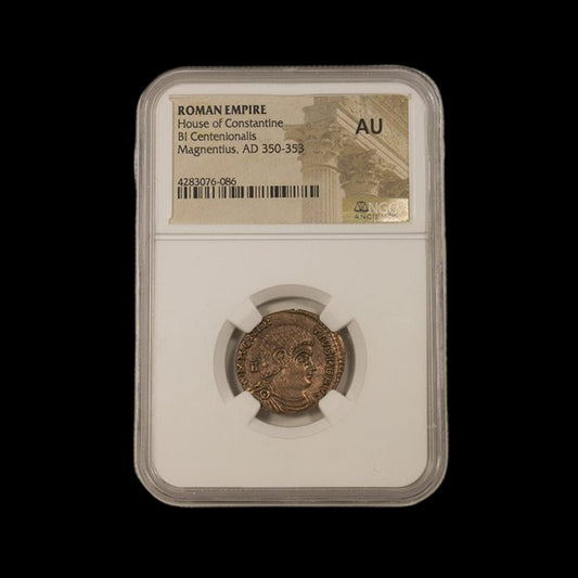 Ancient Roman Coin of Emperor Magnentius (Usurper of the Late Roman Empire) - Kinzer Coins