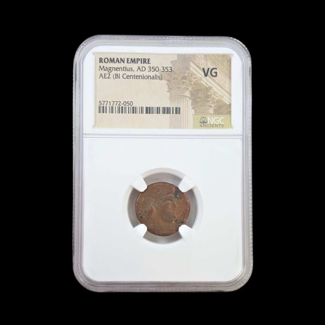 Ancient Roman Coin of Emperor Magnentius (Usurper of the Late Roman Empire) - Kinzer Coins