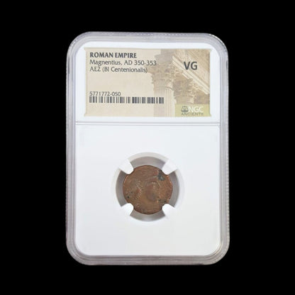 Ancient Roman Coin of Emperor Magnentius (Usurper of the Late Roman Empire) - Kinzer Coins