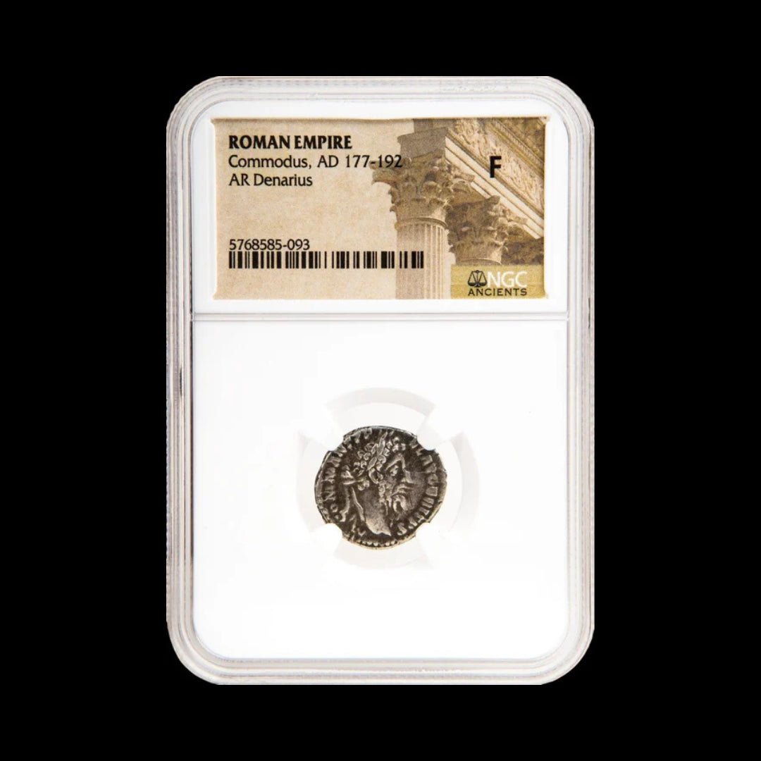 Ancient Roman Silver Coin of Emperor Commodus (Inspiration for Gladiator), NGC Certified - Kinzer Coins