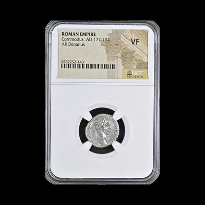 Ancient Roman Silver Coin of Emperor Commodus (Inspiration for Gladiator), NGC Certified - Kinzer Coins