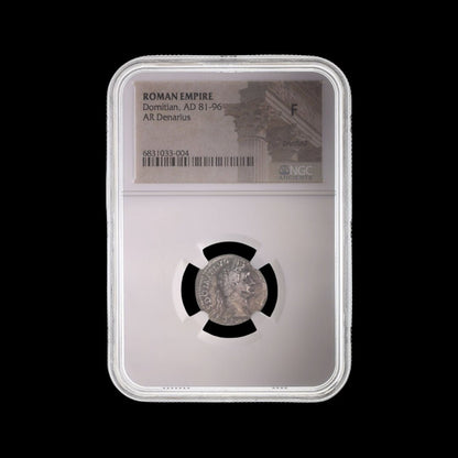 Ancient Roman Silver Coin of Emperor Domitian (Last Emperor of the Flavian Dynasty) - Kinzer Coins