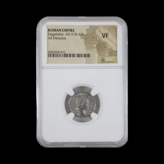 Ancient Roman Silver Coin of Emperor Elagabalus (Most Controversial Roman Emperor) - Kinzer Coins