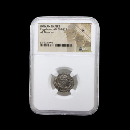 Ancient Roman Silver Coin of Emperor Elagabalus (Most Controversial Roman Emperor) - Kinzer Coins