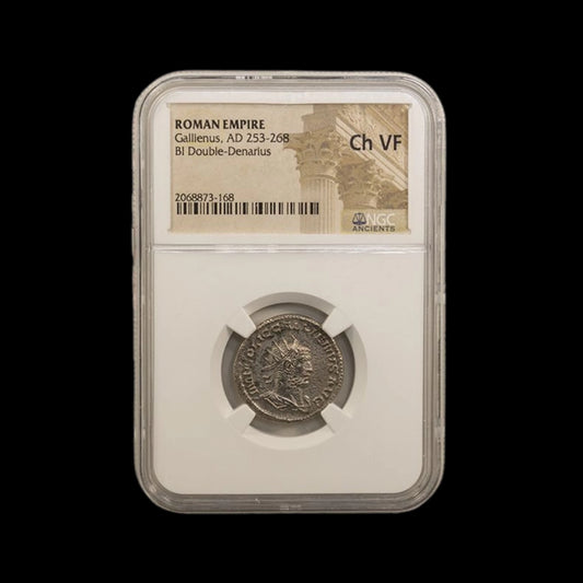 Ancient Roman Silver Coin of Emperor Gallienus (Defender of the Empire in a Time of Chaos) - Kinzer Coins