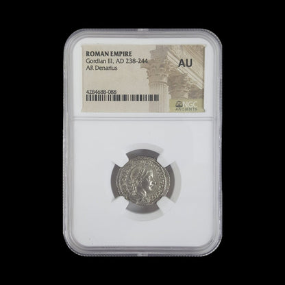 Ancient Roman Silver Coin of Emperor Gordian III (Teen Emperor of Rome) - Kinzer Coins