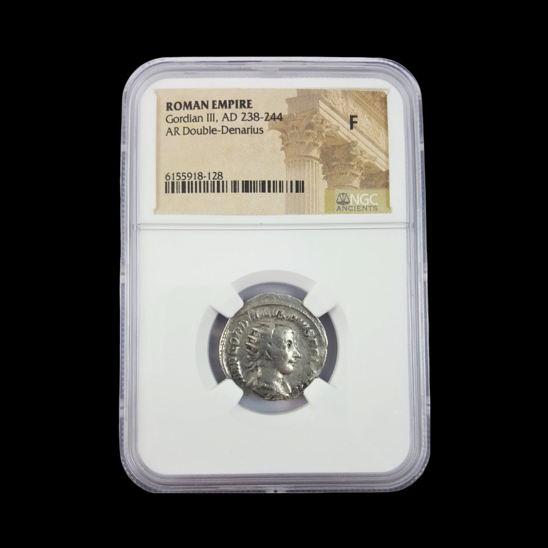 Ancient Roman Silver Coin of Emperor Gordian III (Teen Emperor of Rome) - Kinzer Coins