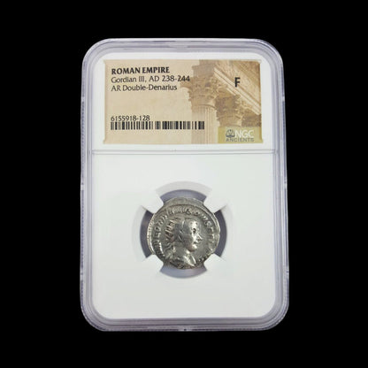 Ancient Roman Silver Coin of Emperor Gordian III (Teen Emperor of Rome) - Kinzer Coins