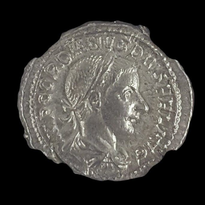 Ancient Roman Silver Coin of Emperor Gordian III (Teen Emperor of Rome) - Kinzer Coins