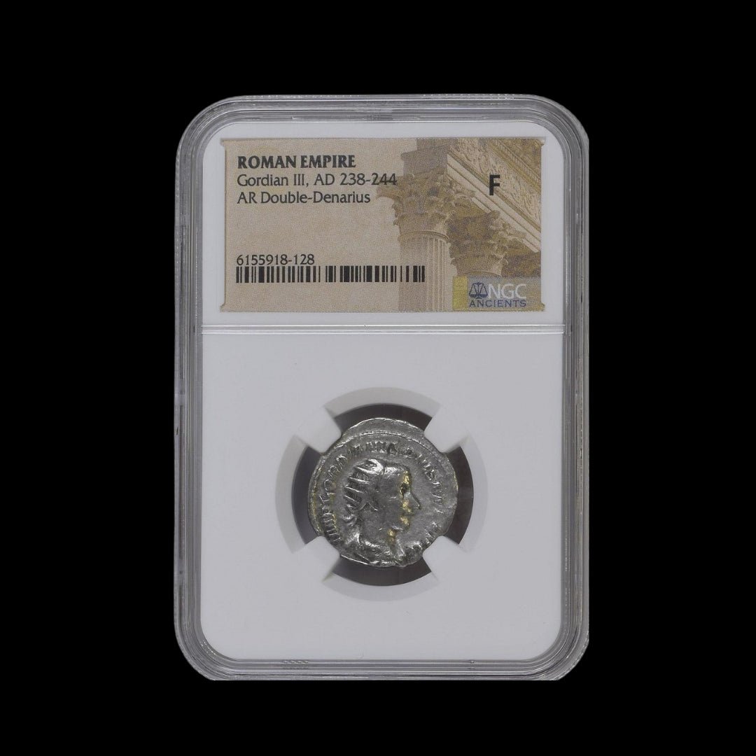 Ancient Roman Silver Coin of Emperor Gordian III (Youngest Roman Emperor) - Kinzer Coins