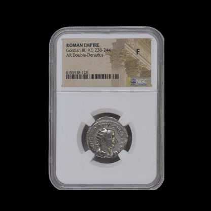 Ancient Roman Silver Coin of Emperor Gordian III (Youngest Roman Emperor) - Kinzer Coins