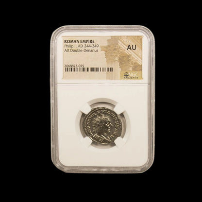 Ancient Roman Silver Coin of Emperor Philip I (Rome’s 1,000th Anniversary Emperor), NGC Certified - Kinzer Coins