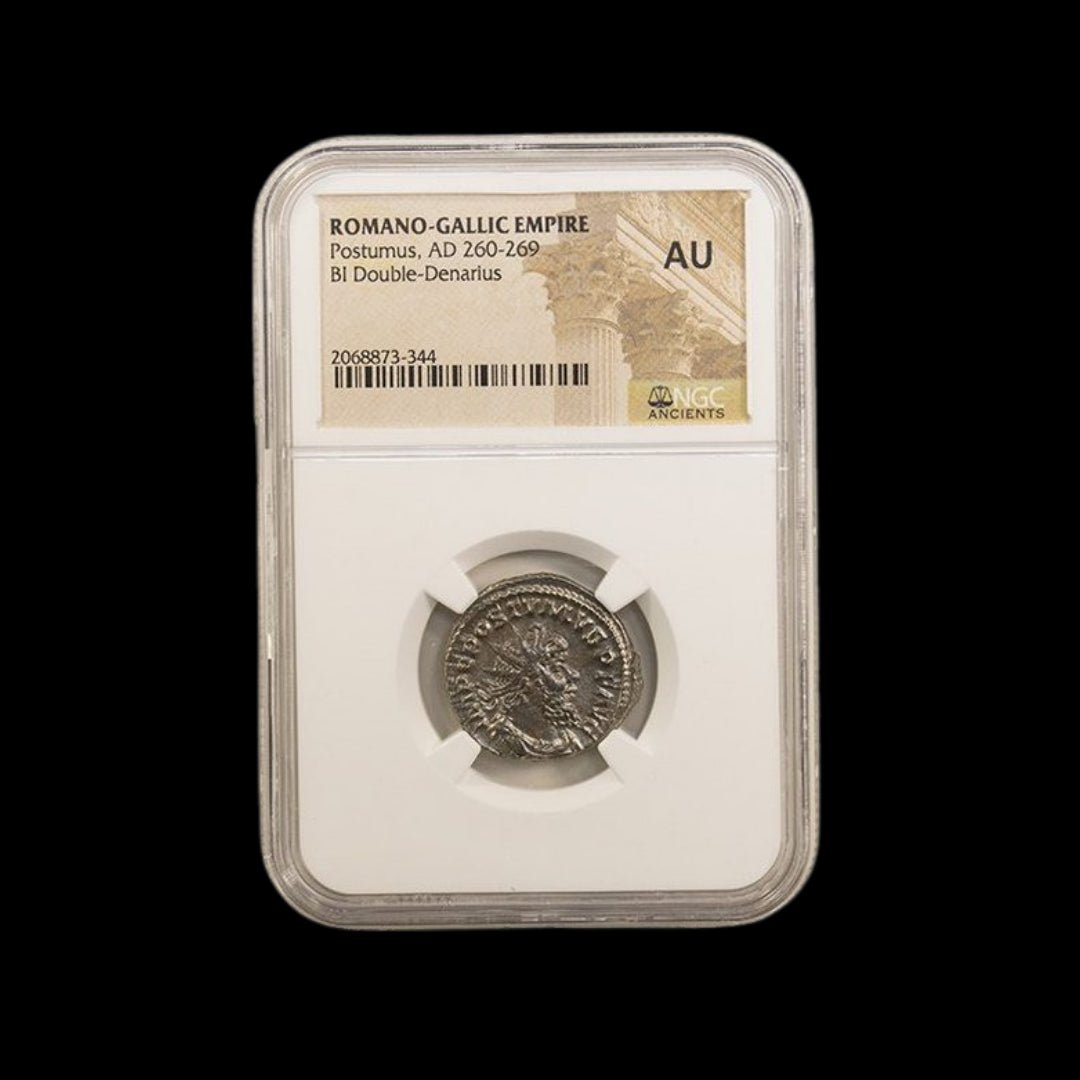Ancient Roman Silver Coin of Emperor Postumus (Founder of the Gallic Empire) - Kinzer Coins
