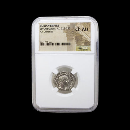 Ancient Roman Silver Coin of Emperor Severus Alexander (Last Emperor of the Severan Dynasty) - Kinzer Coins