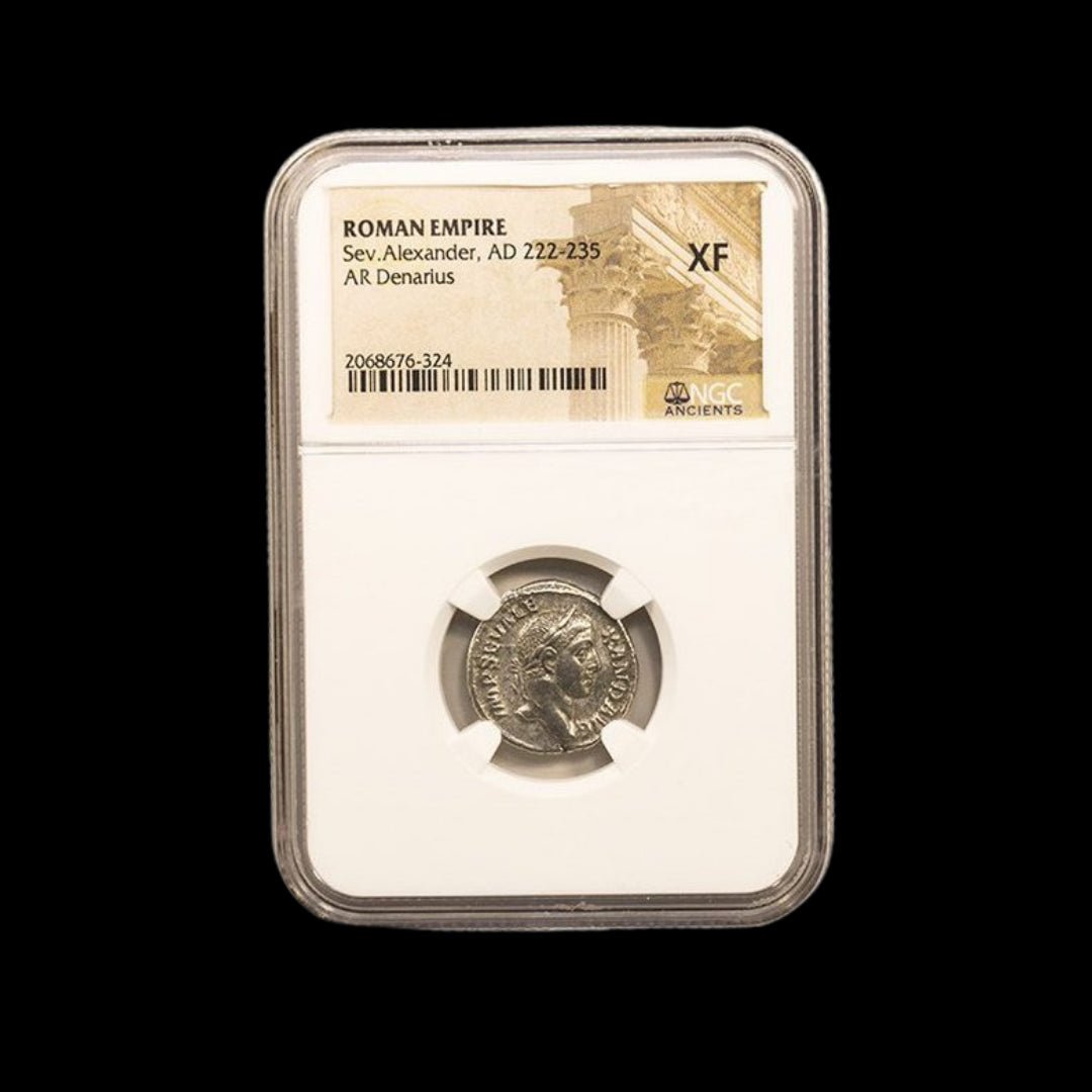 Ancient Roman Silver Coin of Emperor Severus Alexander (Last Emperor of the Severan Dynasty) - Kinzer Coins