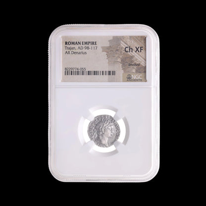Ancient Roman Silver Coin of Emperor Trajan Decius (Defender of Traditional Rome), NGC Certified - Kinzer Coins