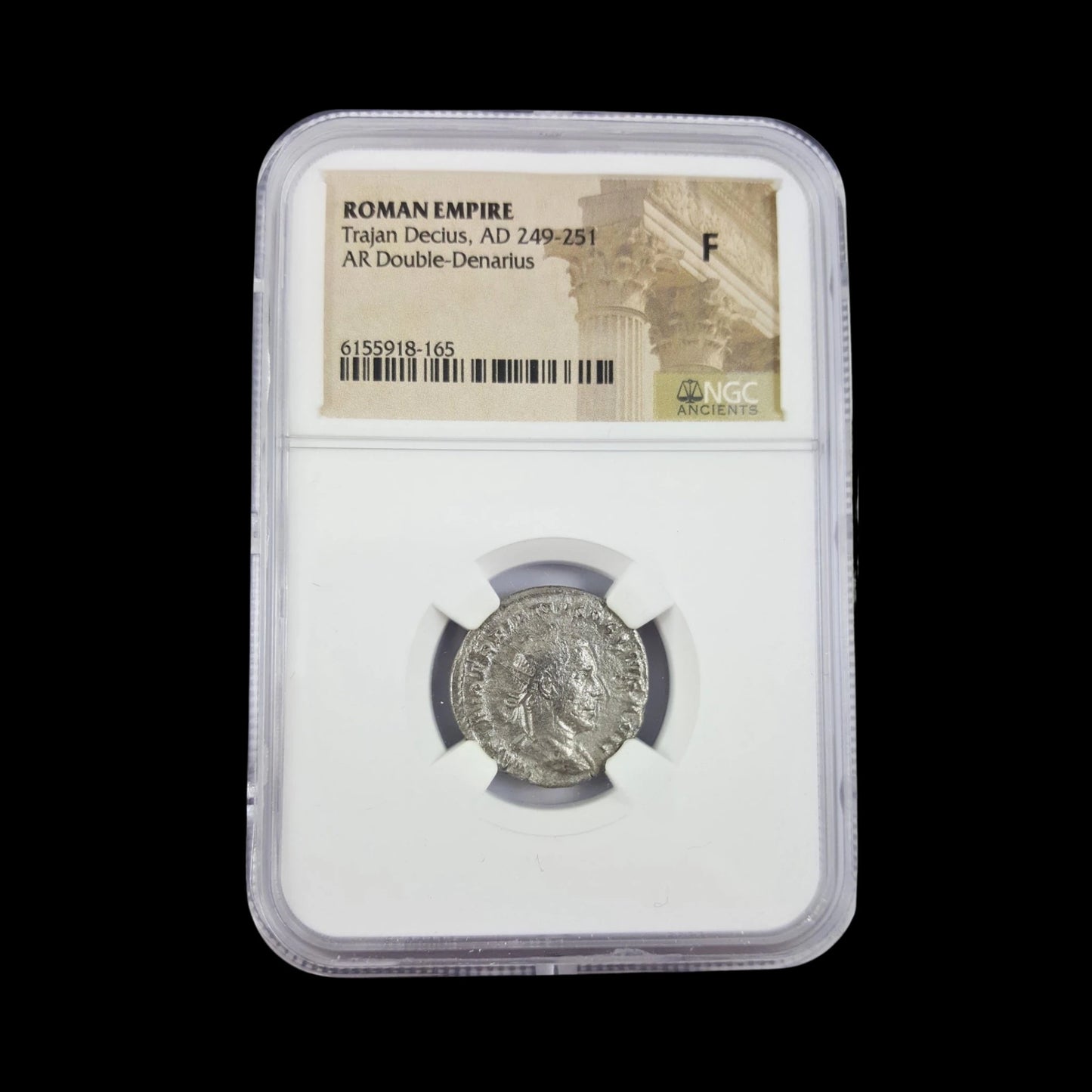 Ancient Roman Silver Coin of Emperor Trajan Decius (Defender of Traditional Rome), NGC Certified - Kinzer Coins
