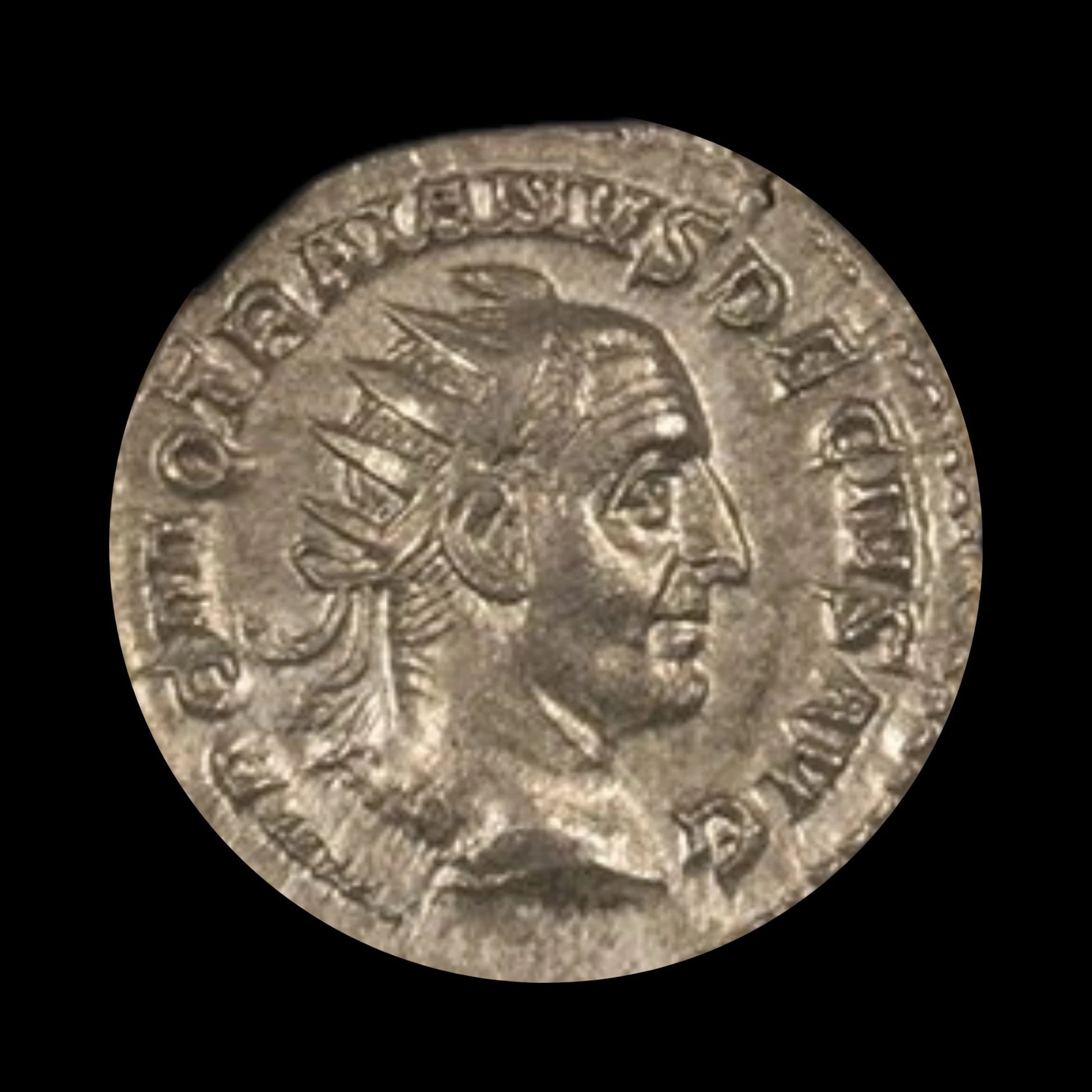 Ancient Roman Silver Coin of Emperor Trajan Decius (Defender of Traditional Rome), NGC Certified - Kinzer Coins