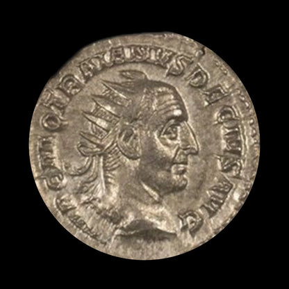 Ancient Roman Silver Coin of Emperor Trajan Decius (Defender of Traditional Rome), NGC Certified - Kinzer Coins
