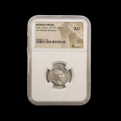 Ancient Roman Silver Coin of Emperor Trebonianus Gallus (Ruler During Rome’s Crisis Years) - Kinzer Coins