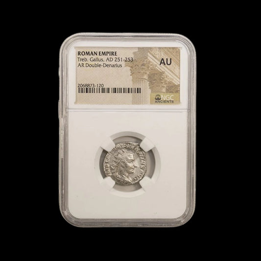 Ancient Roman Silver Coin of Emperor Trebonianus Gallus (Ruler During Rome’s Crisis Years) - Kinzer Coins