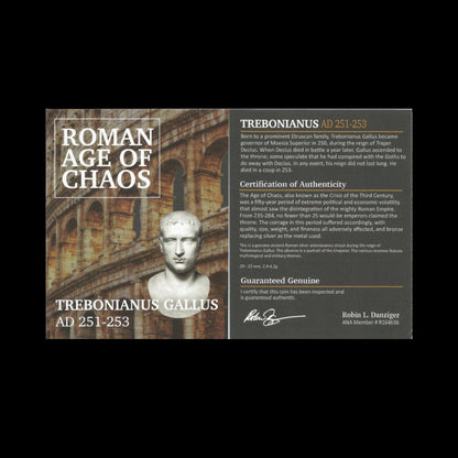 Ancient Roman Silver Coin of Emperor Trebonianus Gallus (Ruler During Rome’s Crisis Years) - Kinzer Coins