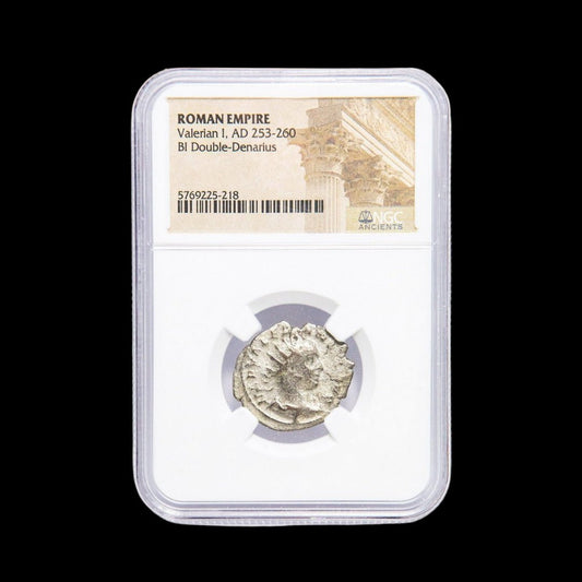 Ancient Roman Silver Coin of Emperor Valerian I (Emperor Captured by Persia) - Kinzer Coins