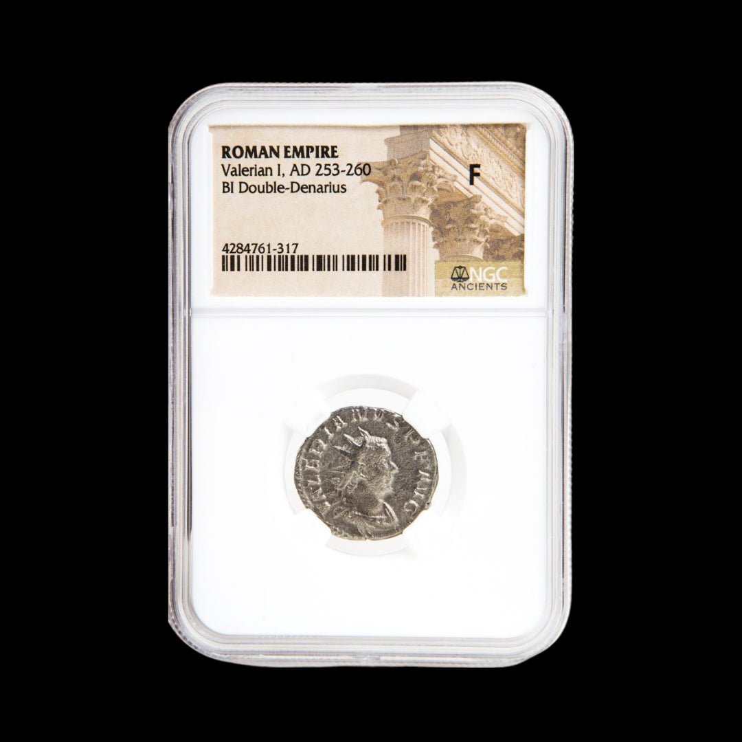 Ancient Roman Silver Coin of Emperor Valerian I (Emperor Captured by Persia) - Kinzer Coins
