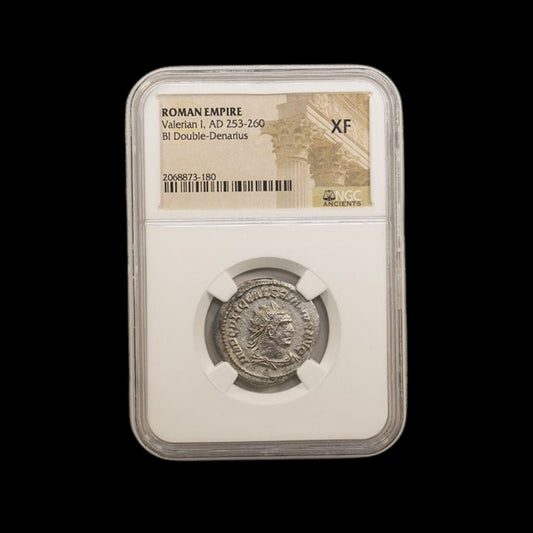 Ancient Roman Silver Coin of Emperor Valerian I (Emperor Captured by Persia) - Kinzer Coins