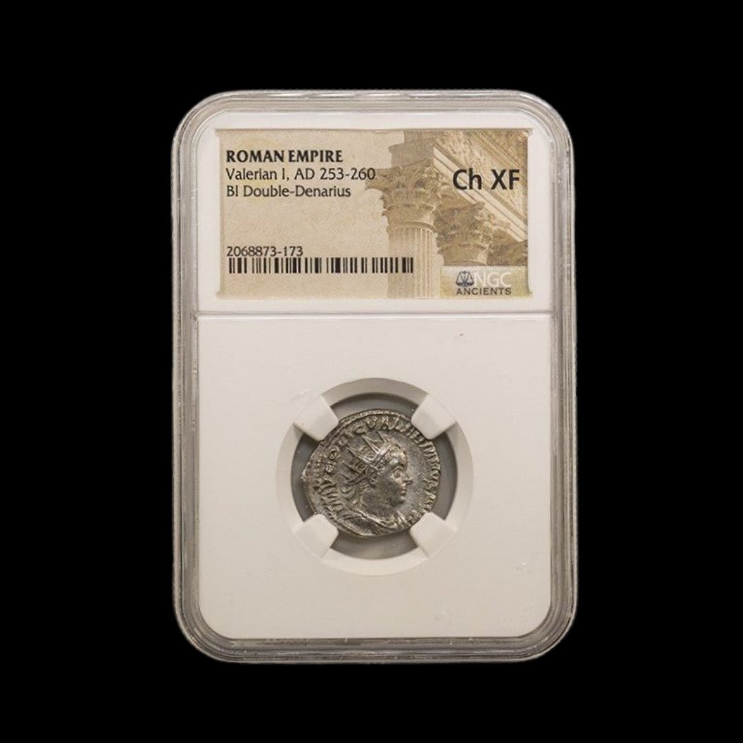 Ancient Roman Silver Coin of Emperor Valerian I (Emperor Captured by Persia) - Kinzer Coins