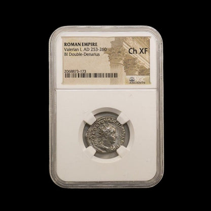 Ancient Roman Silver Coin of Emperor Valerian I (Emperor Captured by Persia) - Kinzer Coins