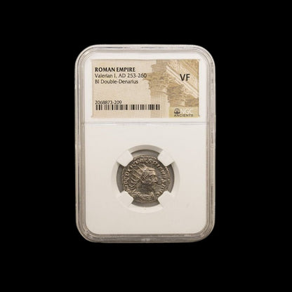 Ancient Roman Silver Coin of Emperor Valerian I (Emperor Captured by Persia) - Kinzer Coins