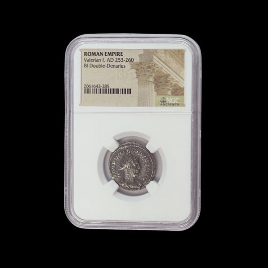 Ancient Roman Silver Coin of Emperor Valerian I (Emperor Captured by Persia) - Kinzer Coins