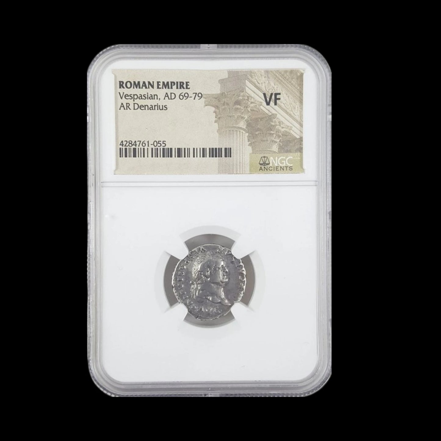 Ancient Roman Silver Coin of Emperor Vespasian (Founder of the Flavian Dynasty) - Kinzer Coins
