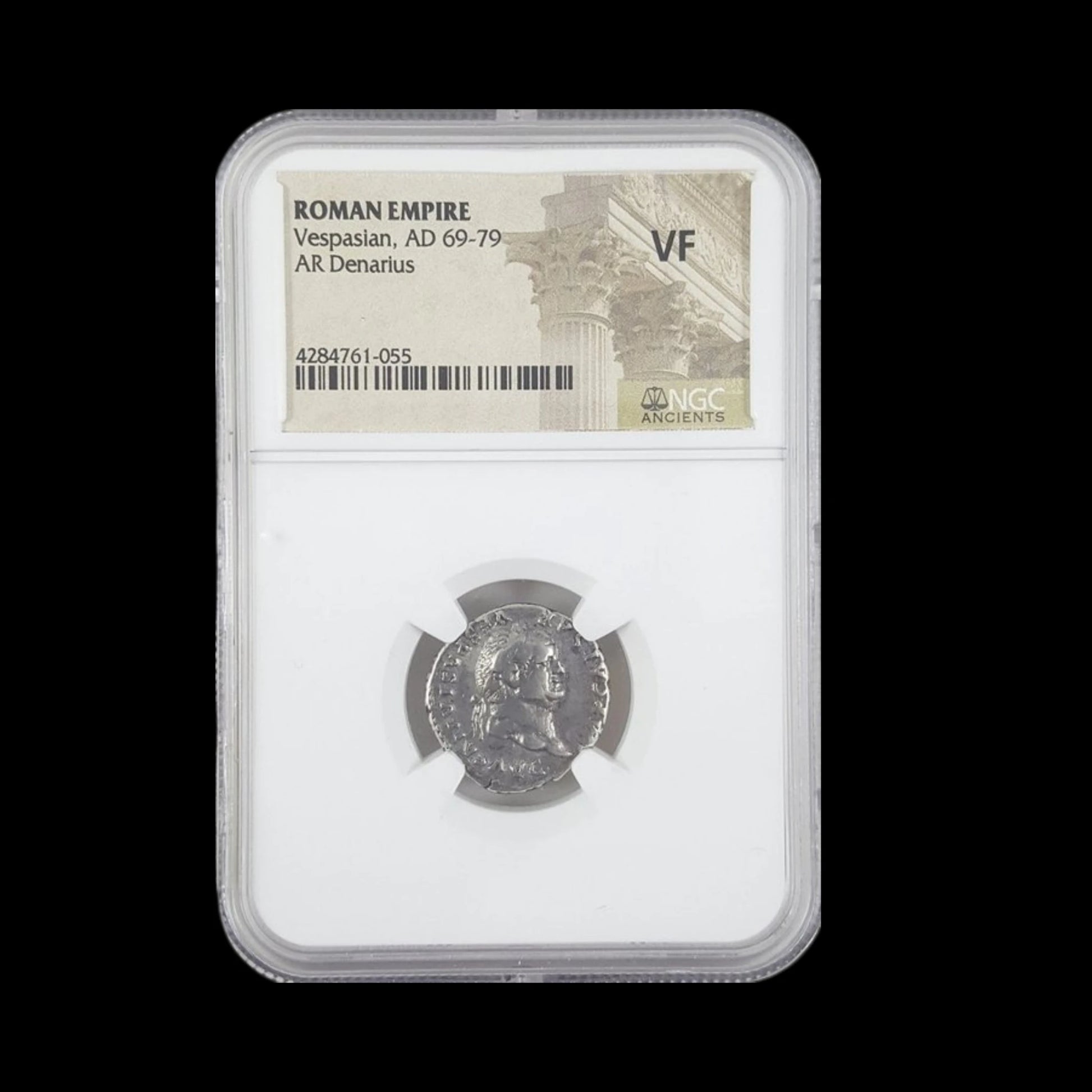 Ancient Roman Silver Coin of Emperor Vespasian (Founder of the Flavian Dynasty) - Kinzer Coins