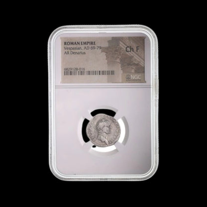 Ancient Roman Silver Coin of Emperor Vespasian (Founder of the Flavian Dynasty) - Kinzer Coins