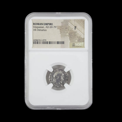 Ancient Roman Silver Coin of Emperor Vespasian (Founder of the Flavian Dynasty) - Kinzer Coins